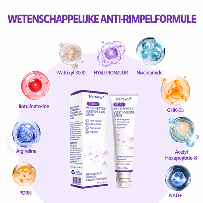 Natravor®🎗️ PDRN Multi-Peptide Massage Roller Crème – Anti-aging verzorging, hydratatie, versteviging & lifting voor een gladdere en egalere huid