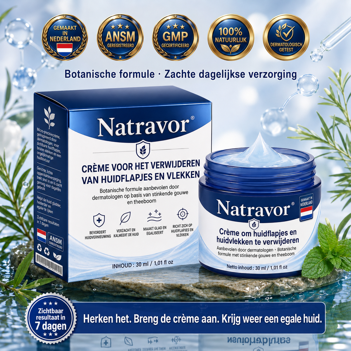 Natravor® Geavanceerde Corrigerende Crème voor Huidflapjes, Moedervlekken & Vlekken – 7 Dagen Zonder Pijn & Zonder Littekens – Geavanceerde Verzorging voor Huidoneffenheden